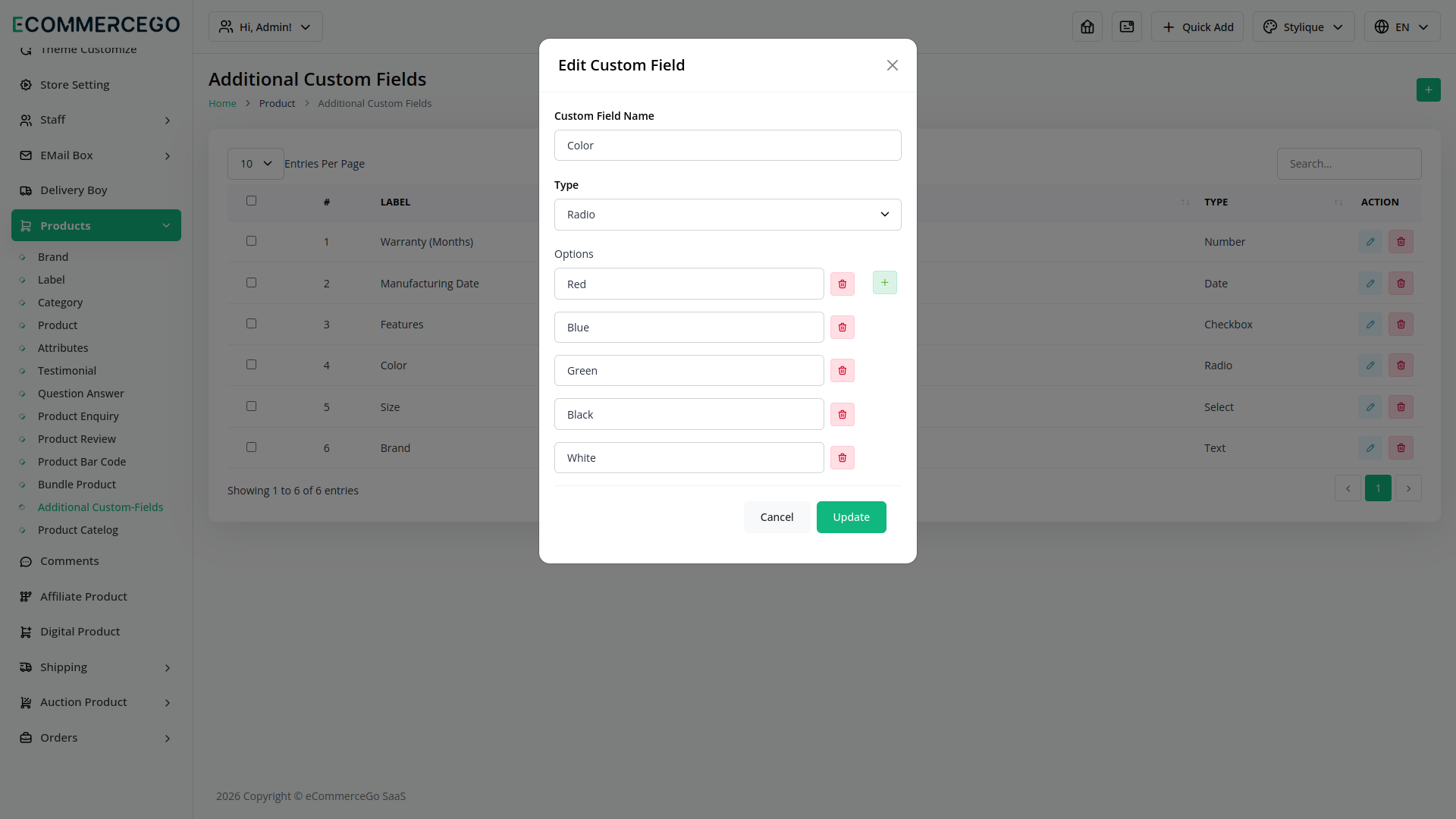 Additional Field in Checkout – eCommerceGo Add-On