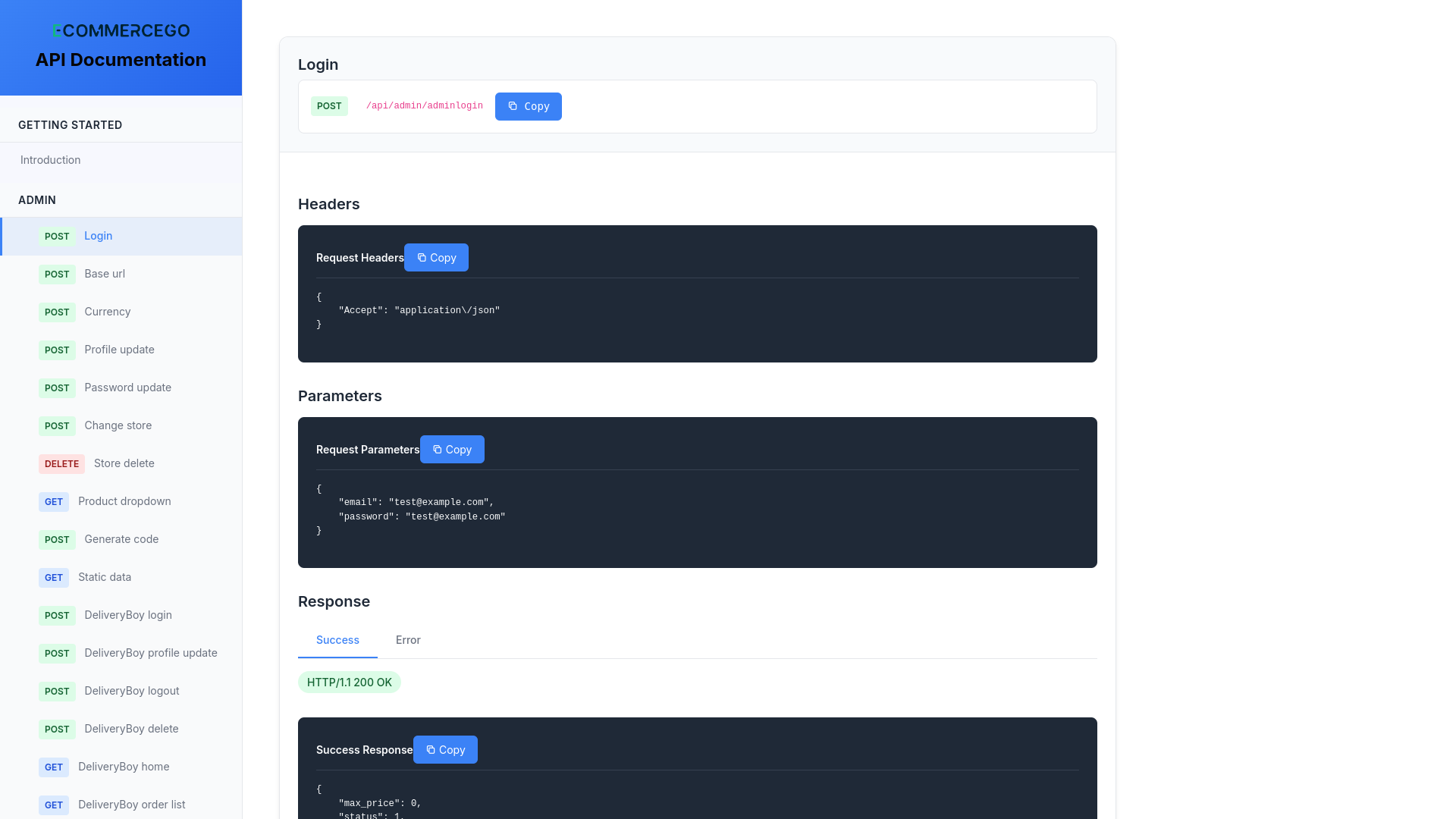 API – eCommerceGo Add-On
