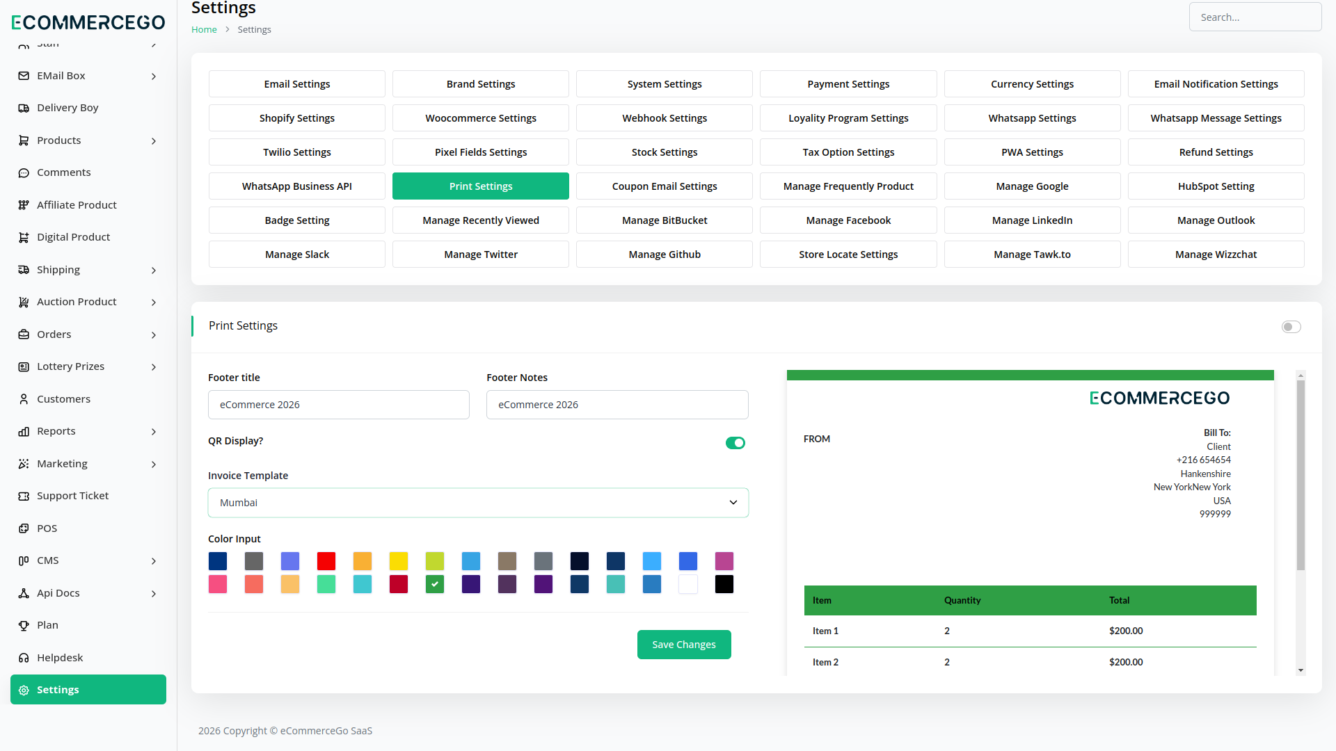 Automatic Order Printing – eCommerceGo Add-On