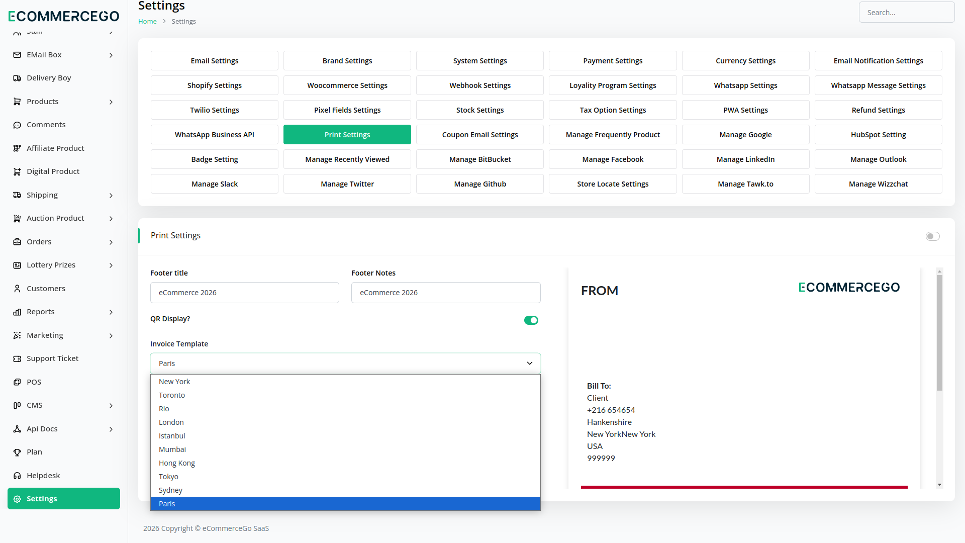 Automatic Order Printing – eCommerceGo Add-On