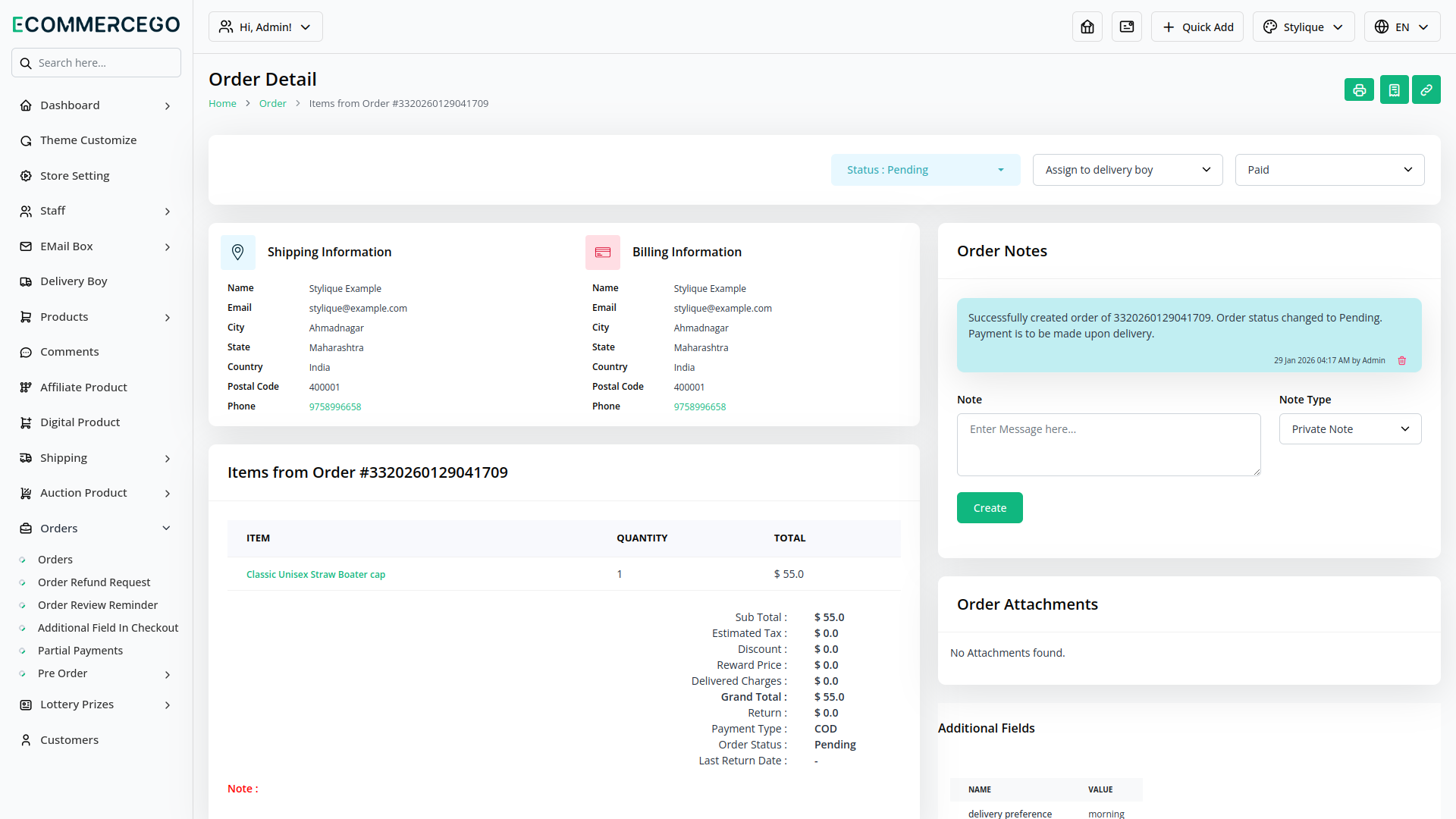 Checkout Attachment – eCommerceGo Add-On