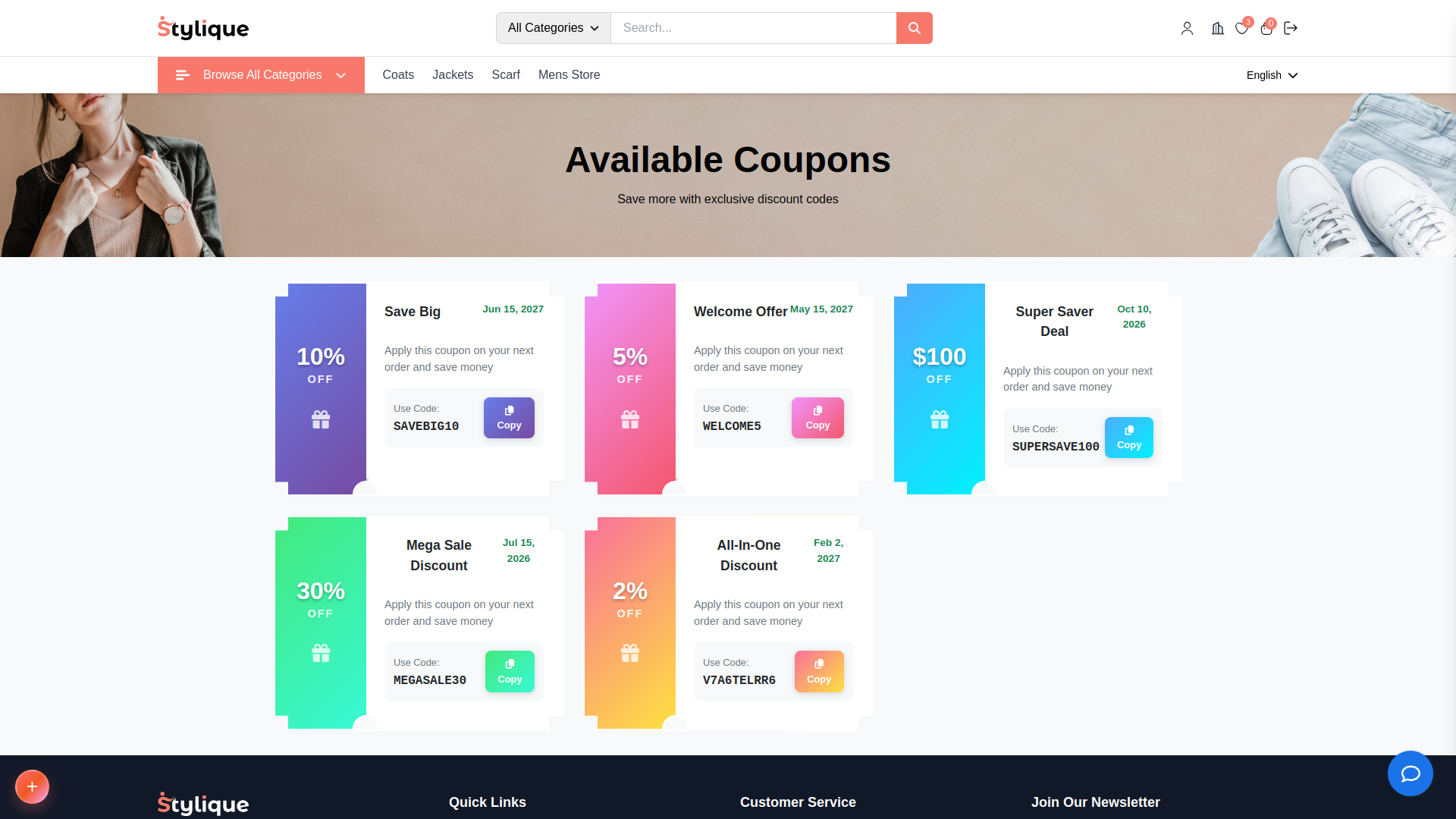Coupon List – eCommerceGo Add-On