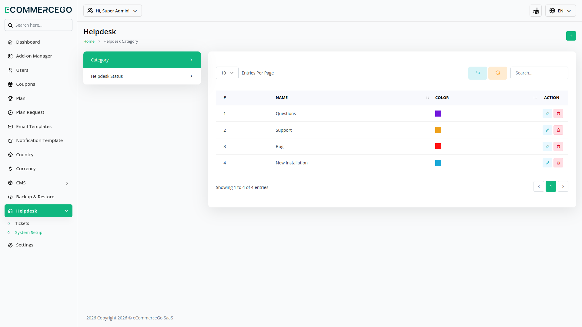 Helpdesk – eCommerceGo Add-On
