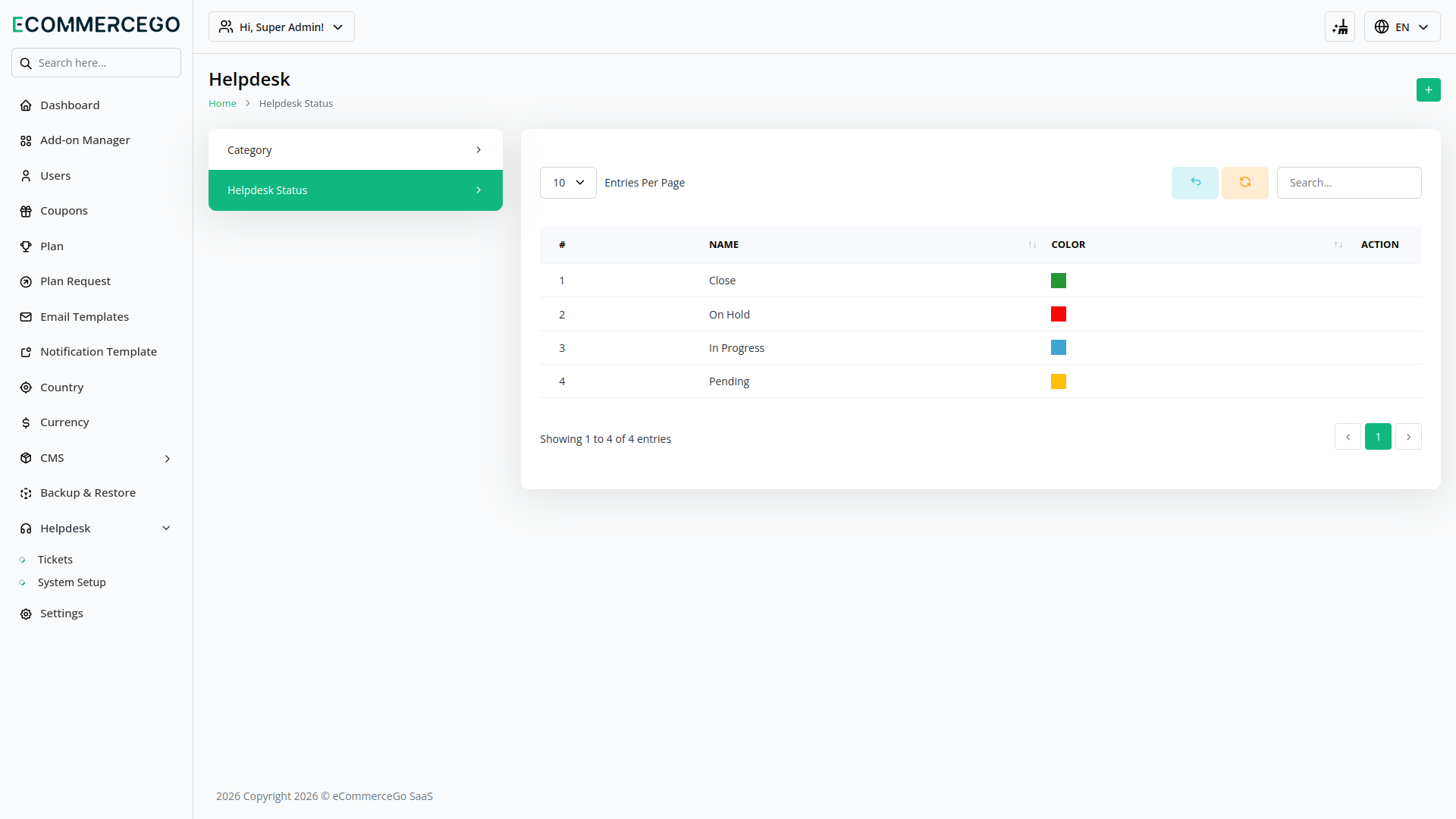 Helpdesk – eCommerceGo Add-On