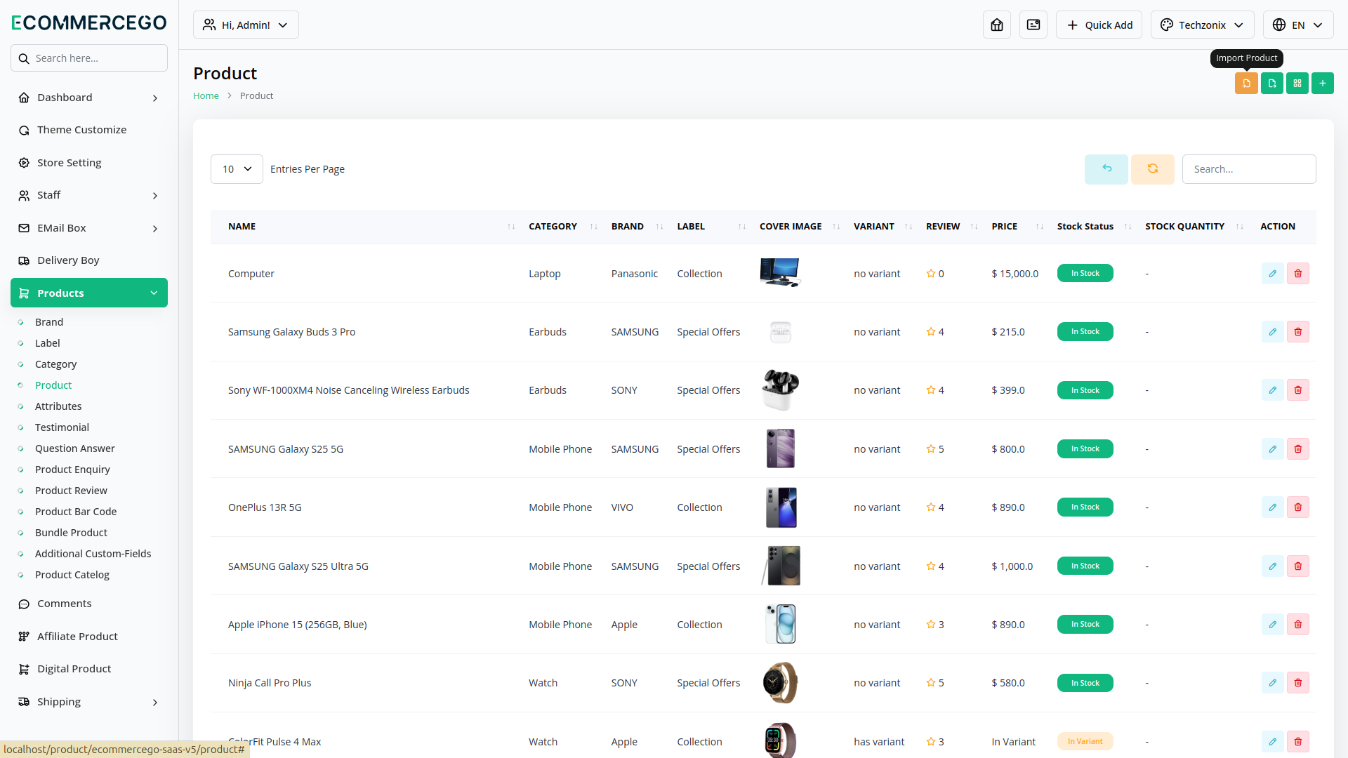 Import Export – eCommerceGo Add-On