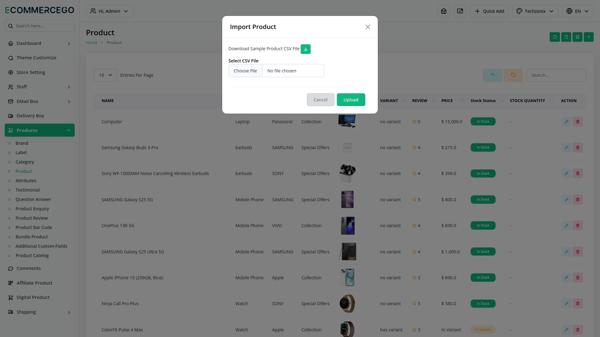 Import Export – eCommerceGo Add-On