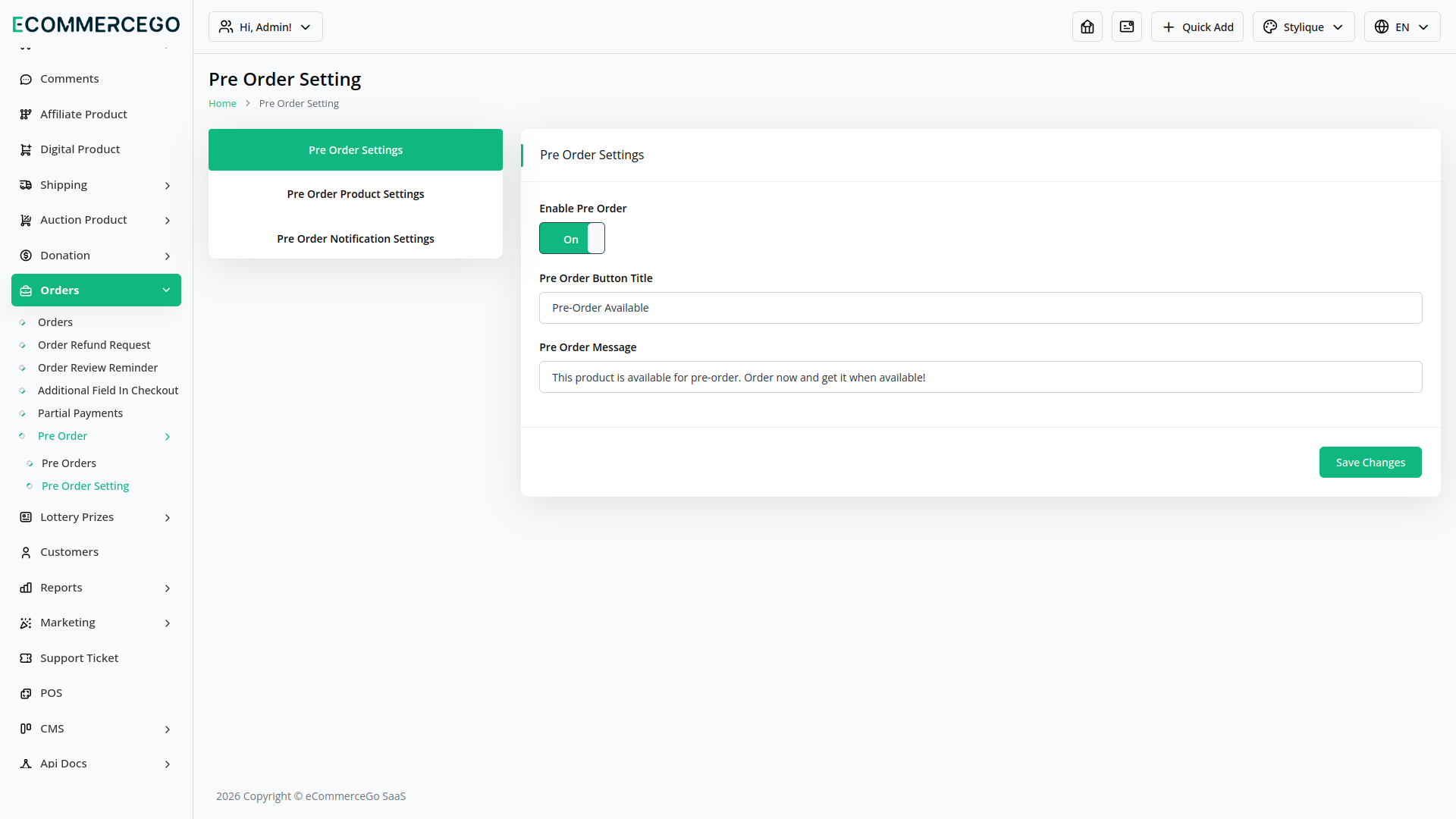 Pre Order – eCommerceGo Add-On