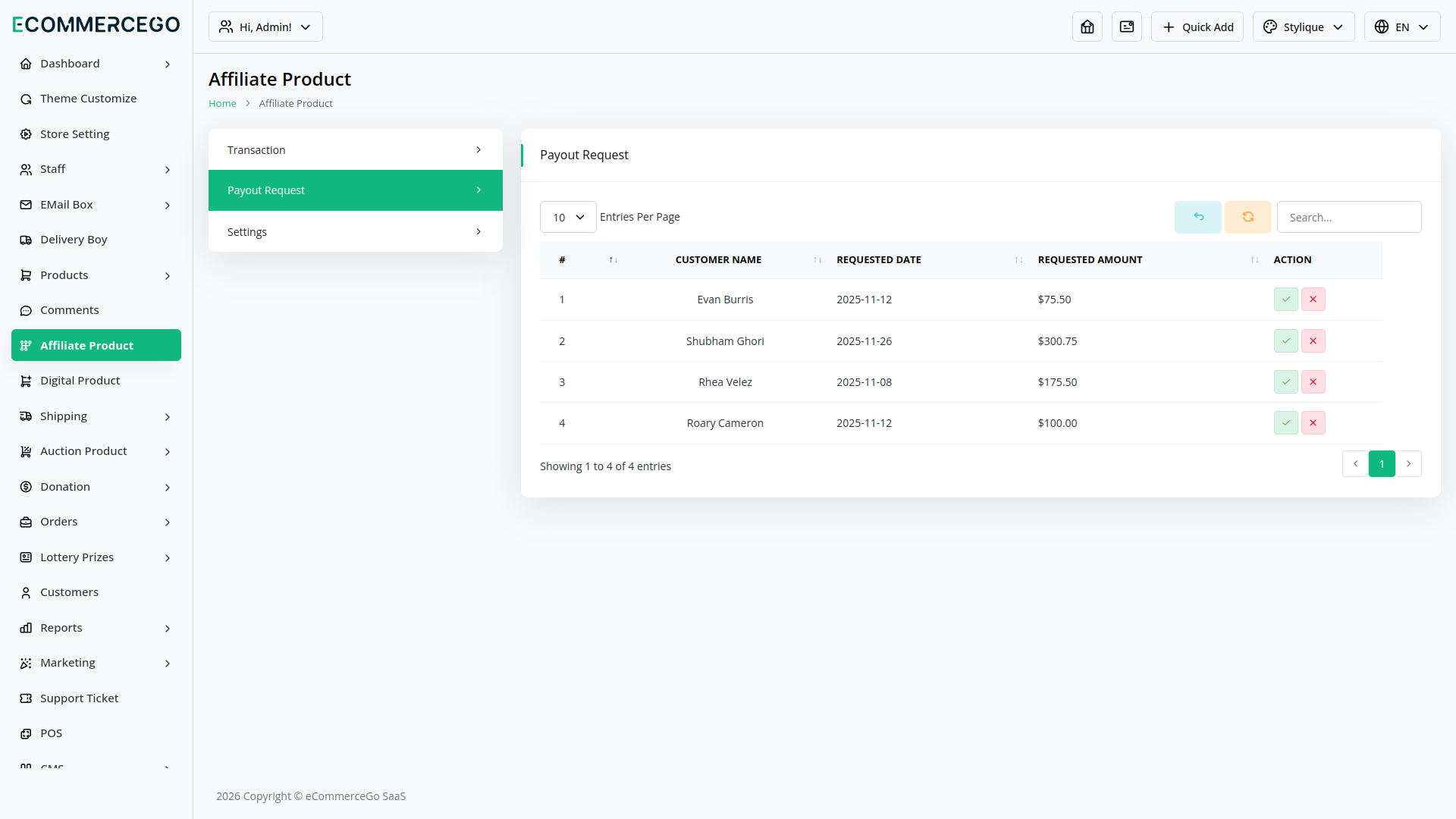 Product Affiliate – eCommerceGo Add-On