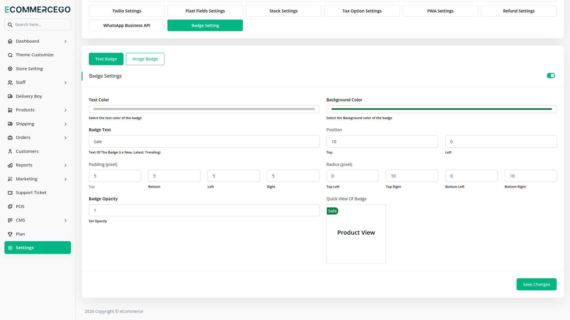 Product Badge Management – eCommerceGo Add-On