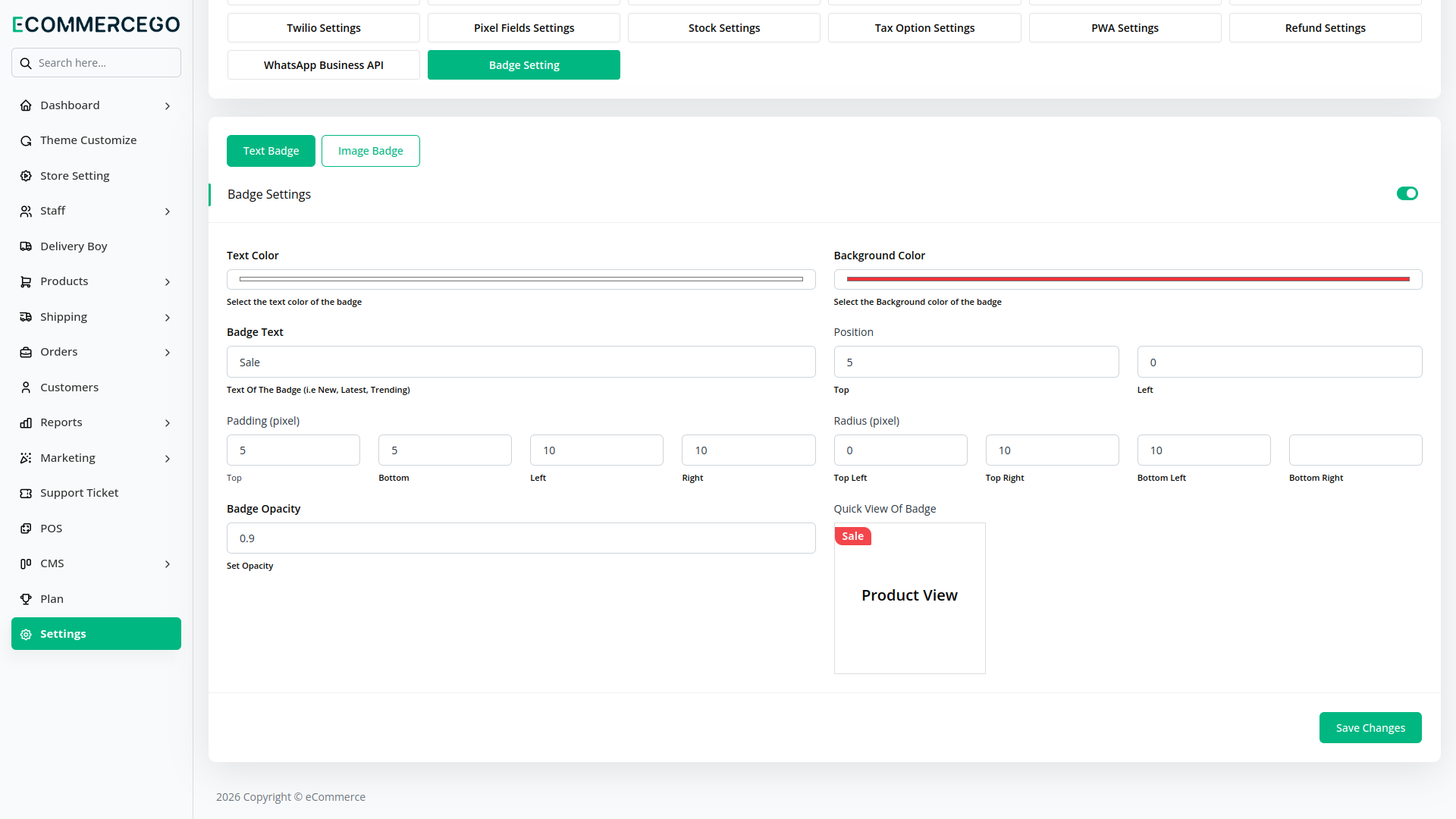 Product Badge Management – eCommerceGo Add-On