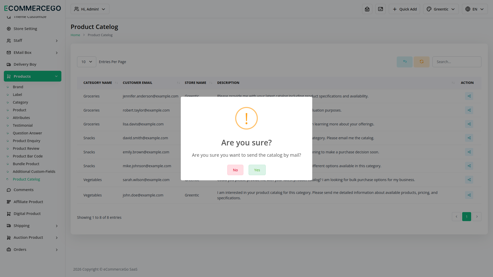 Product Catelog – eCommerceGo Add-On