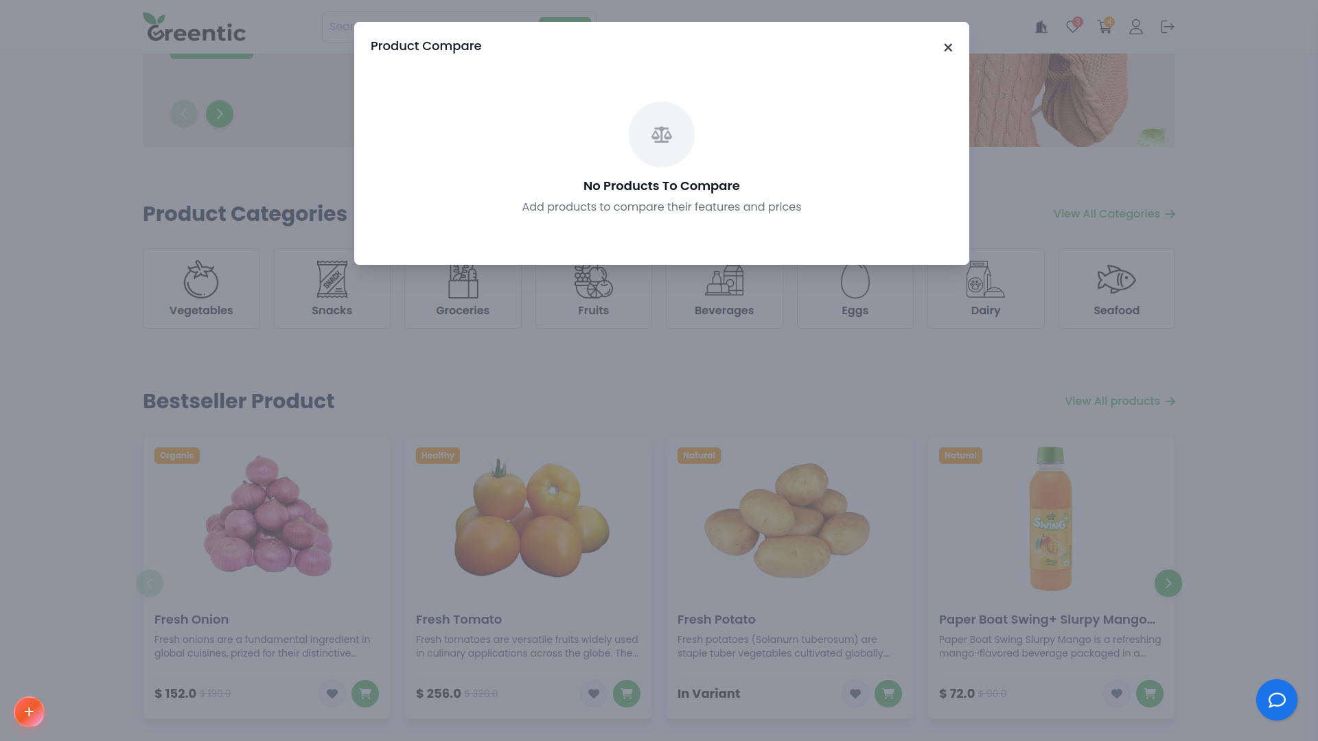 Product Compare – eCommerceGo Add-On