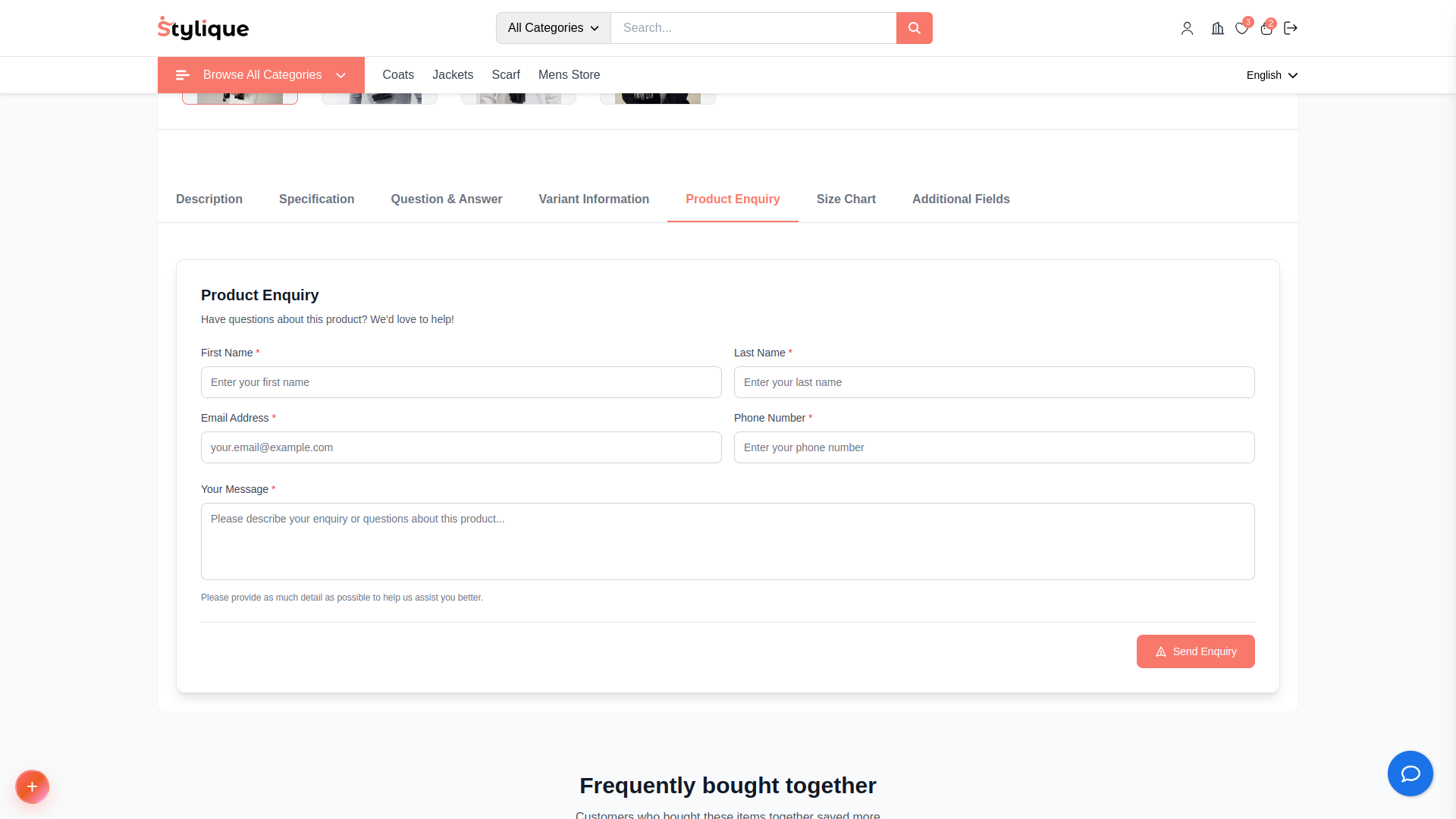 Product Enquiry – eCommerceGo Add-On