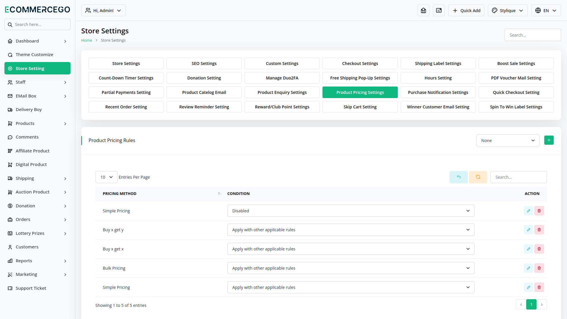 Product Pricing – eCommerceGo Add-On