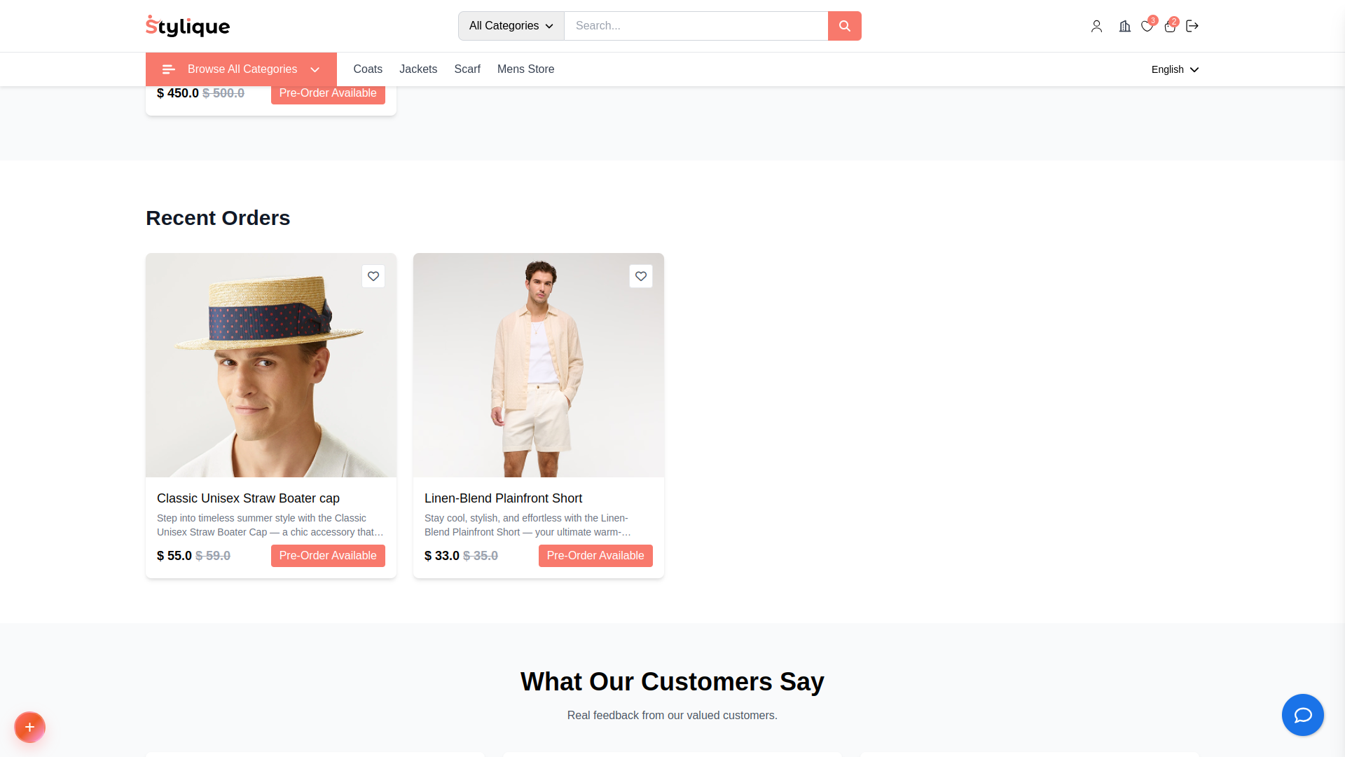Recent Orders – eCommerceGo Add-On