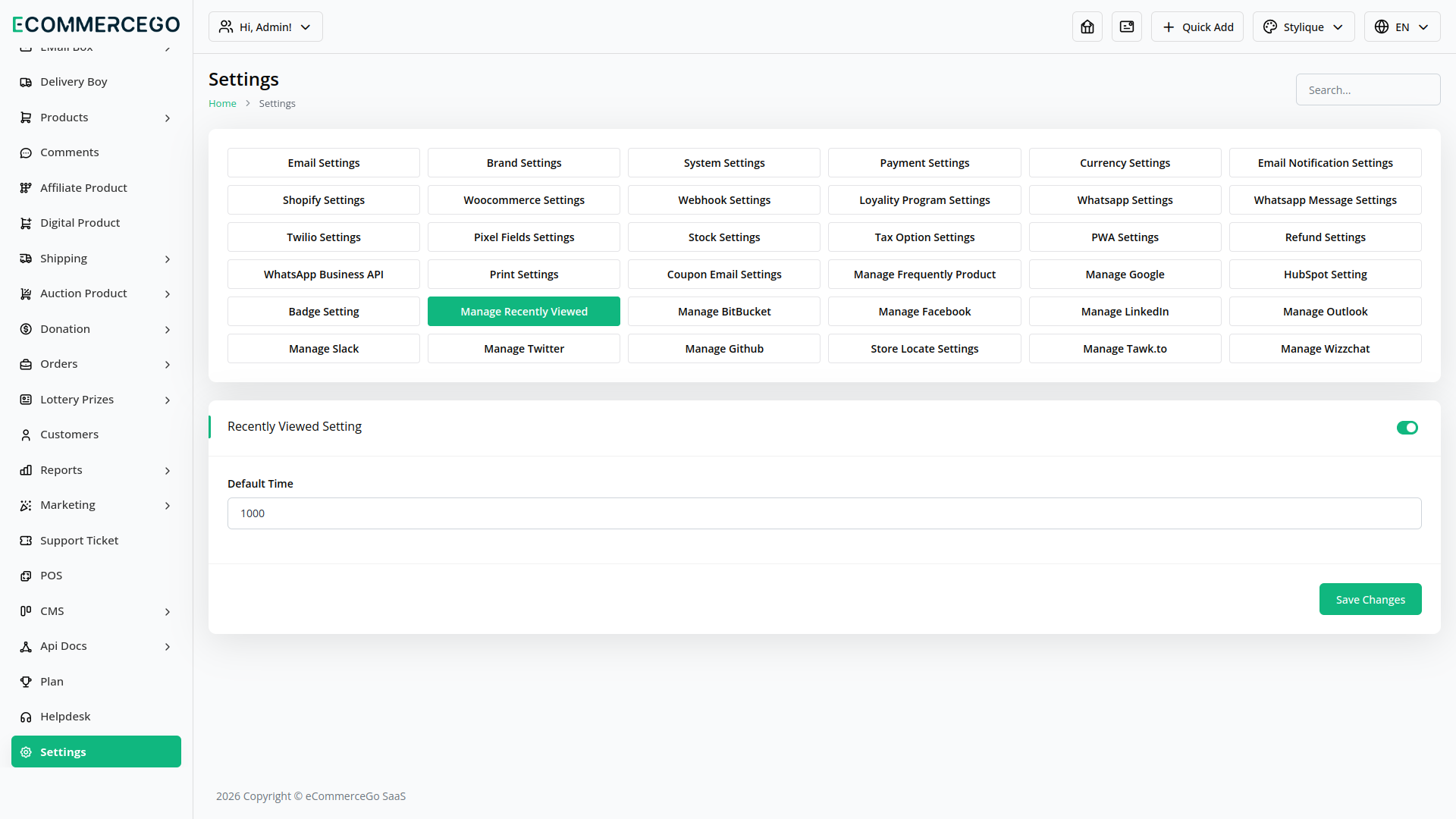 Recently Viewed Product – eCommerceGo Add-On