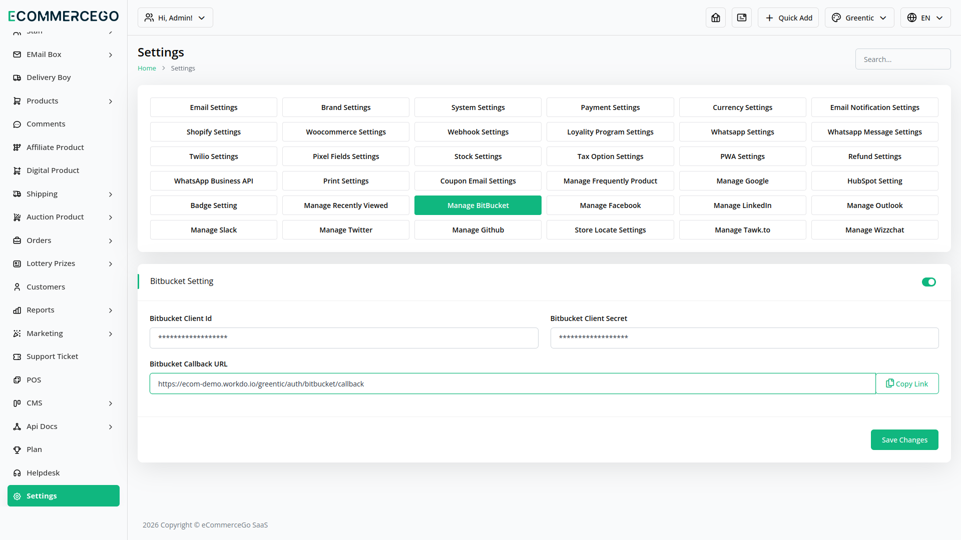 Sign-In with BitBucket – eCommerceGo Add-On