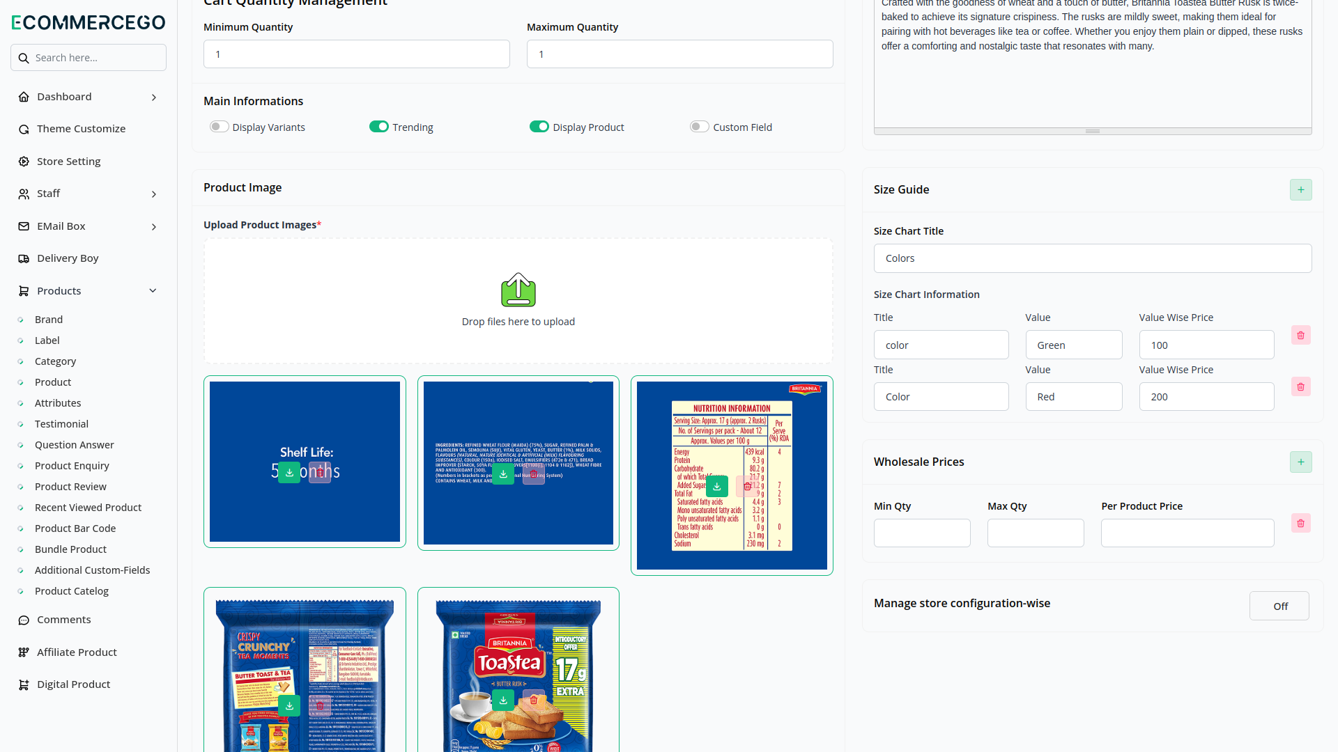 Size Guideline – eCommerceGo Add-On
