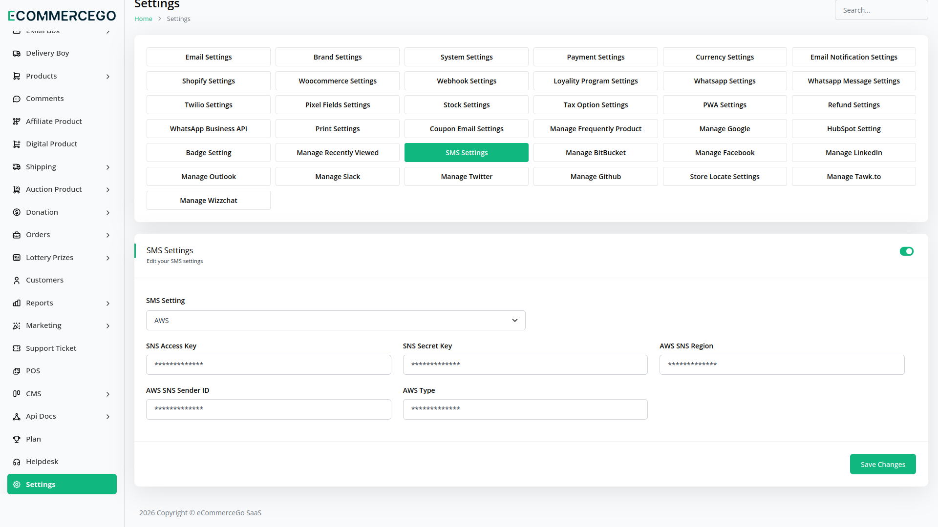 SMS – eCommerceGo Add-On