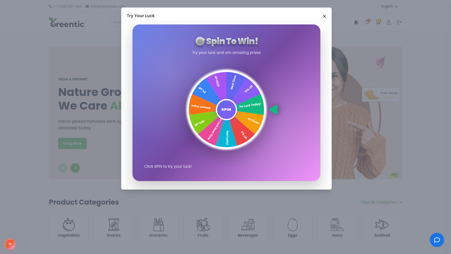 Spin To Win Reward – eCommerceGo Add-On