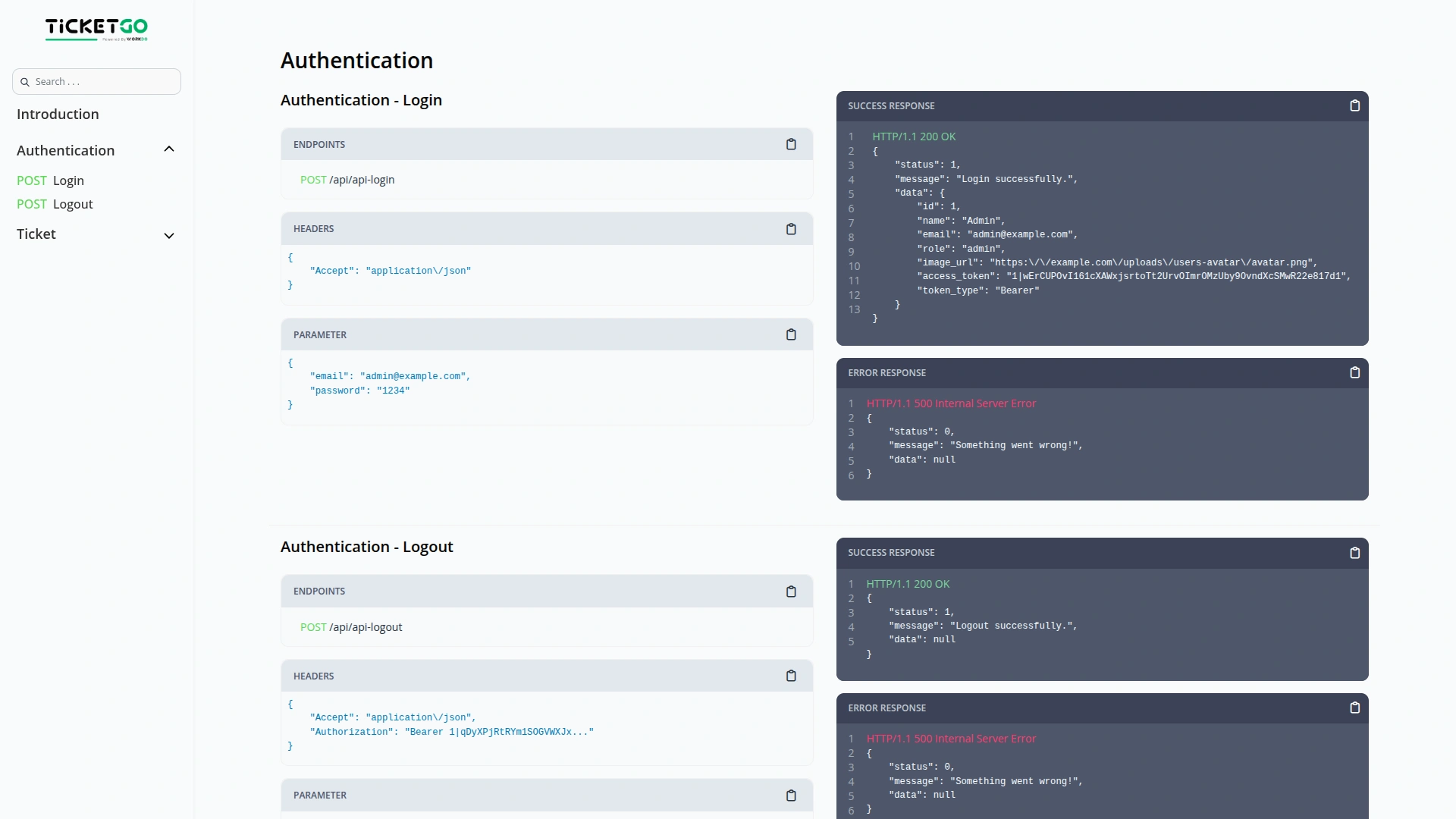 API – TicketGo Add-On