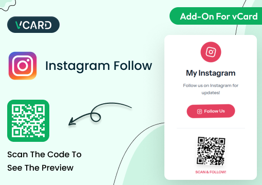 Instagram Follow – vCard SaaS Add-On
