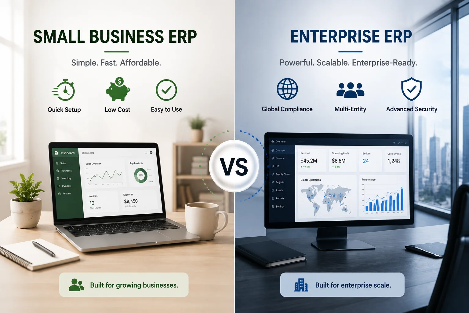 Small Business ERP vs. Enterprise ERP