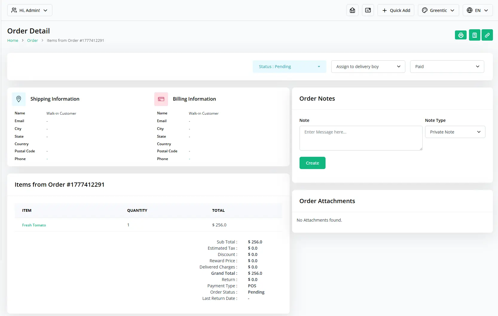 order management-details