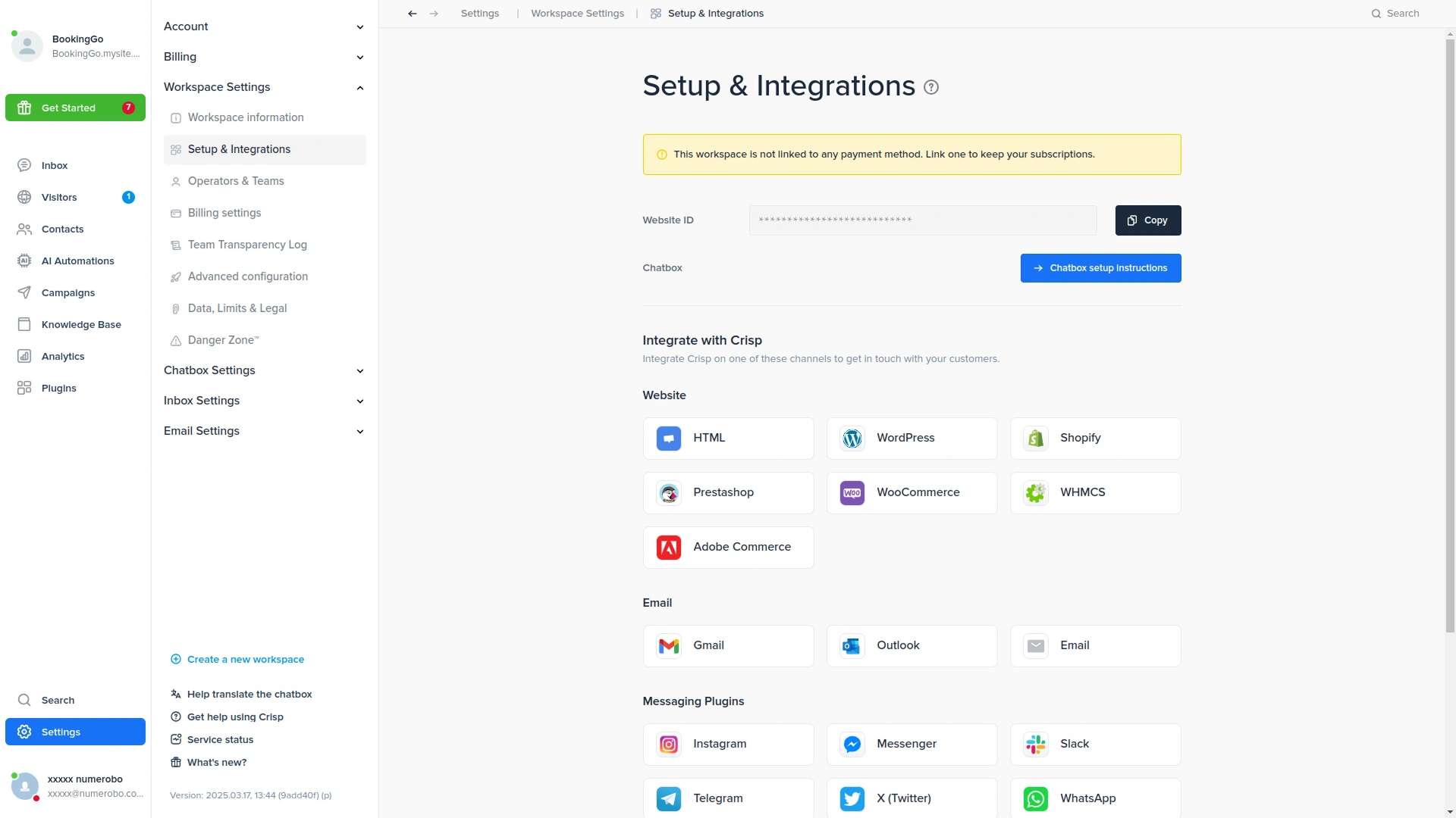 Crisp – BookingGo SaaS Add-On