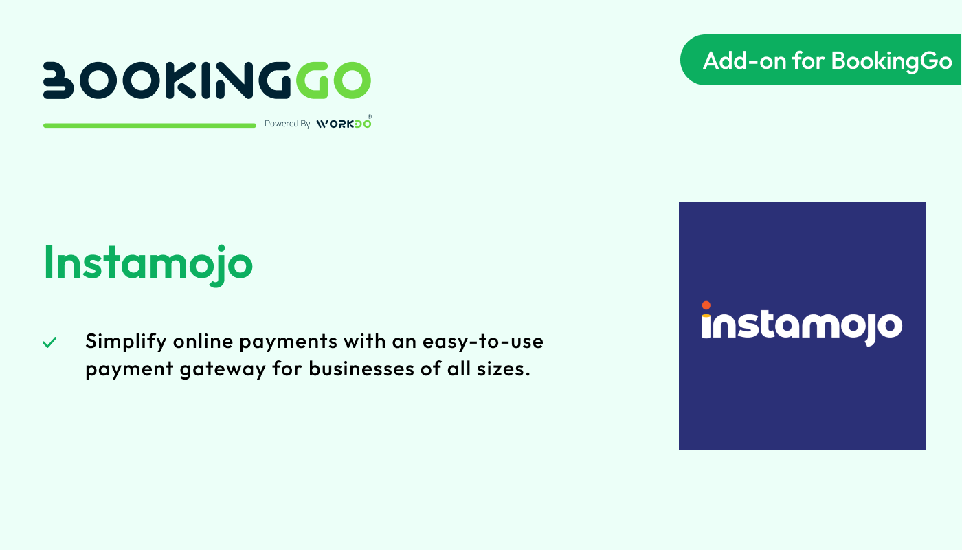 Instamojo – BookingGo SaaS Add-on - WorkDo