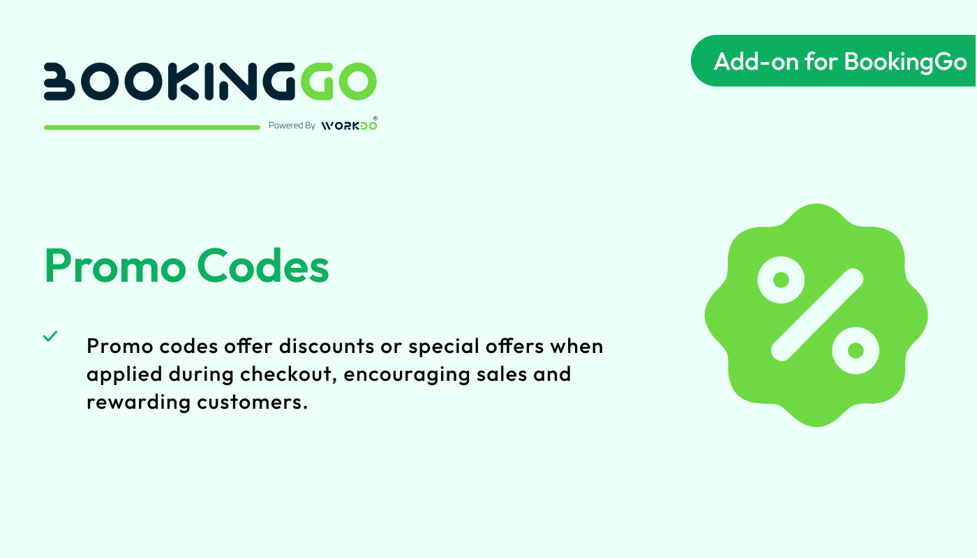 Promo Codes – BookingGo SaaS Add-on - WorkDo