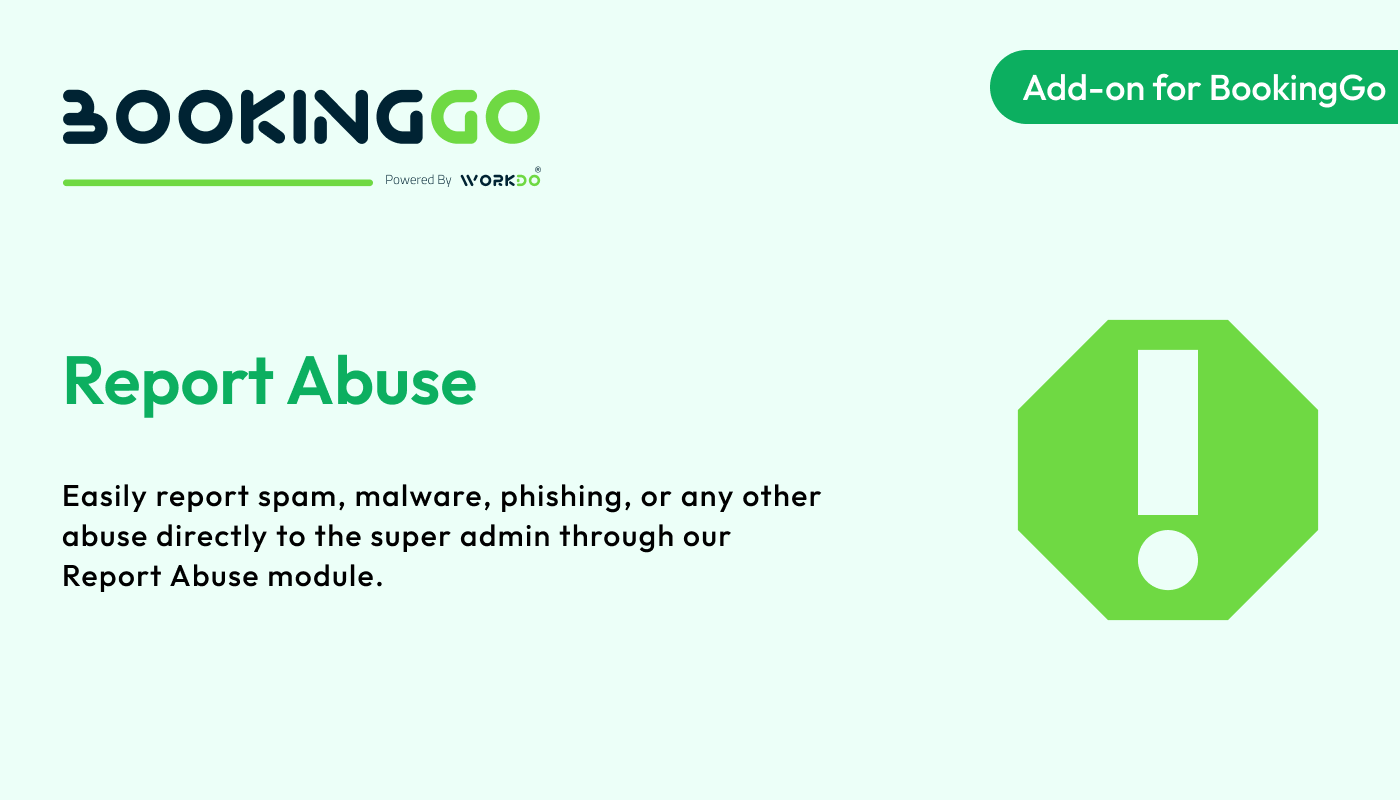 Report Abuse – BookingGo SaaS Add-on - WorkDo