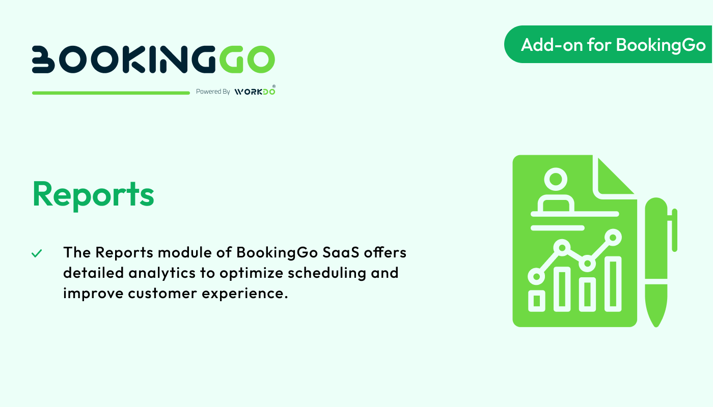 Reports – BookingGo SaaS Add-on - WorkDo