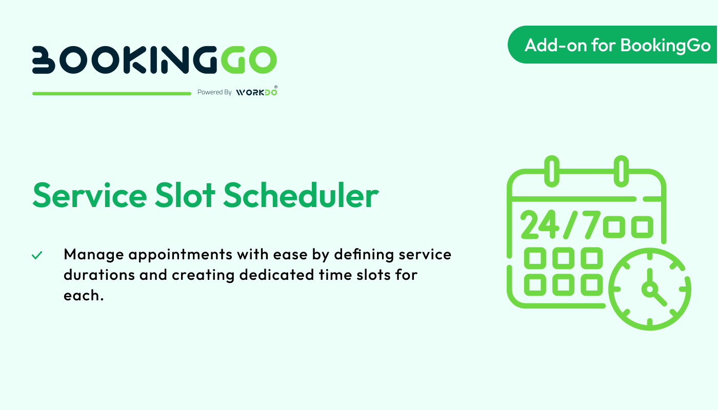 Service Slot Scheduler – BookingGo SaaS Add-on - WorkDo