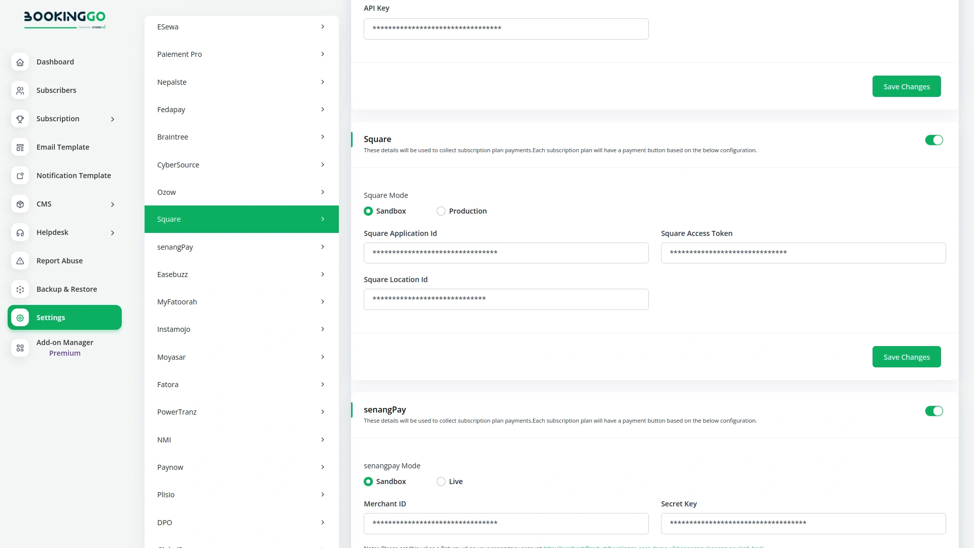 Square – BookingGo SaaS Add-On