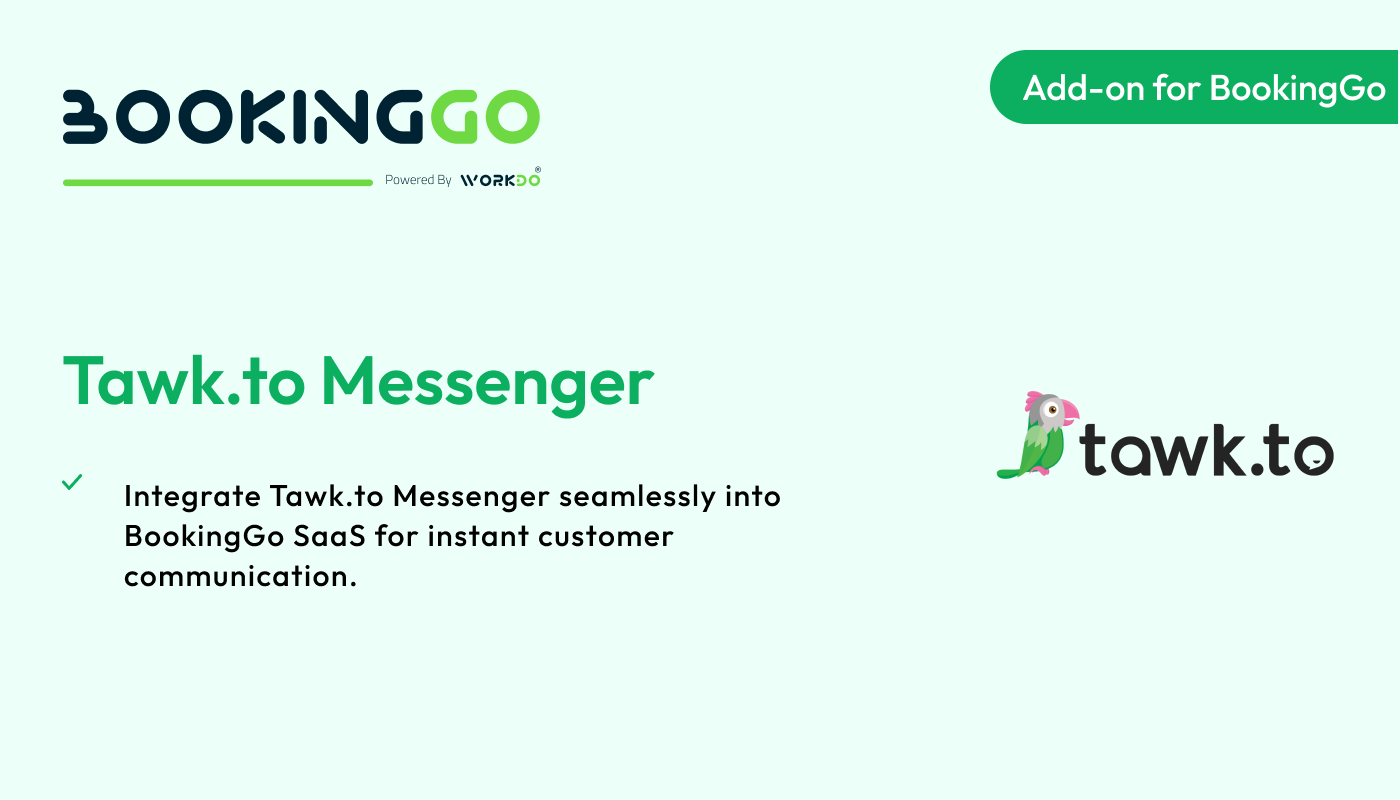 Tawk.to Messenger – BookingGo SaaS Add-on - WorkDo