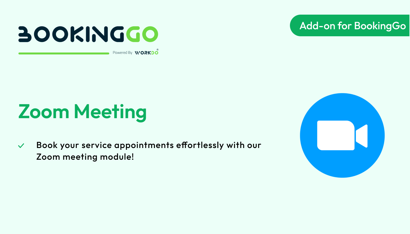Zoom Meeting – BookingGo SaaS Add-on - WorkDo