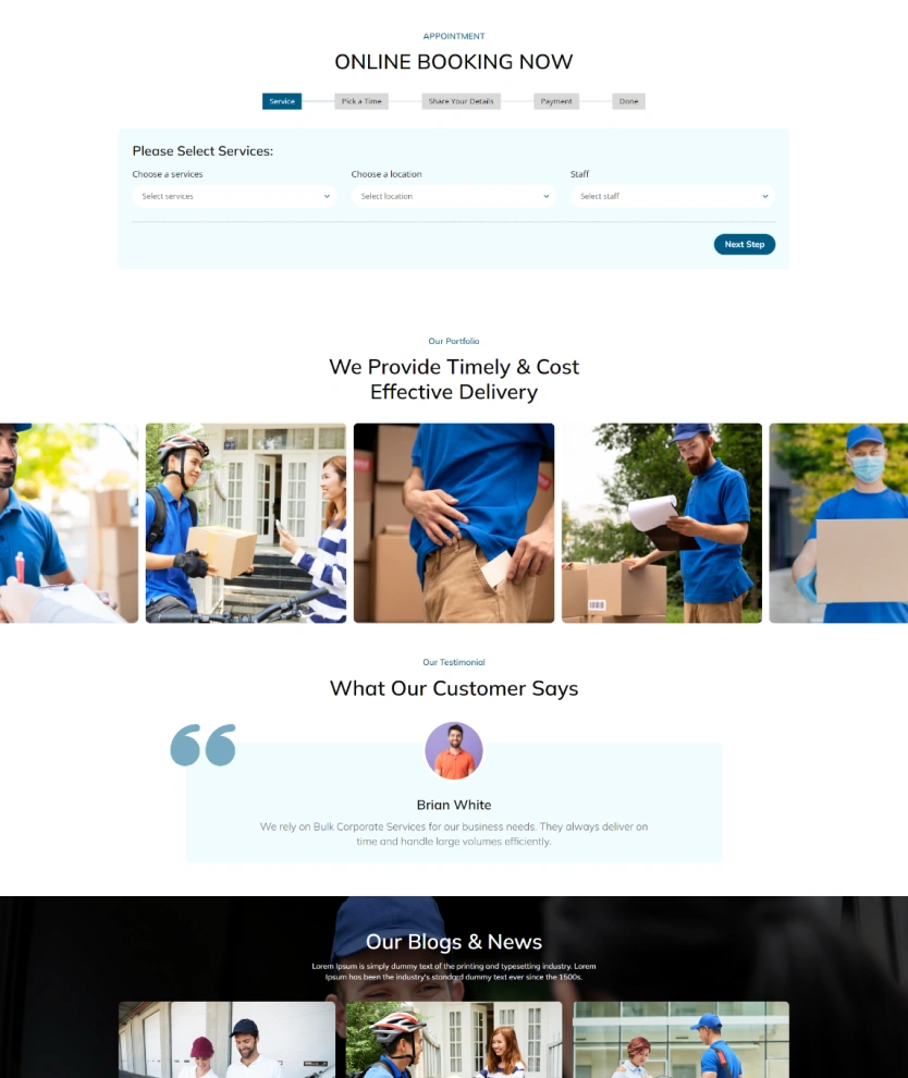 Courier Services – BookingGo SaaS Add-On
