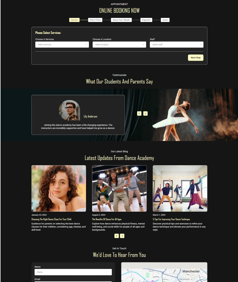 Dance Academy – BookingGo SaaS Add-On
