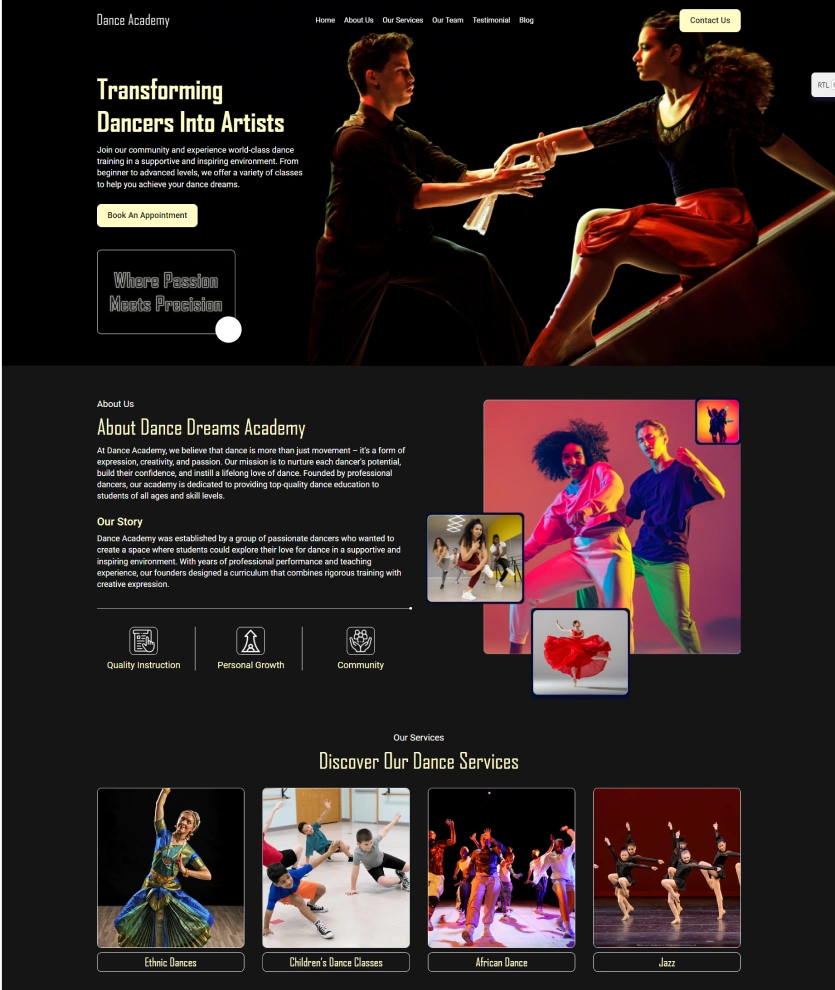 Dance Academy – BookingGo SaaS Add-On
