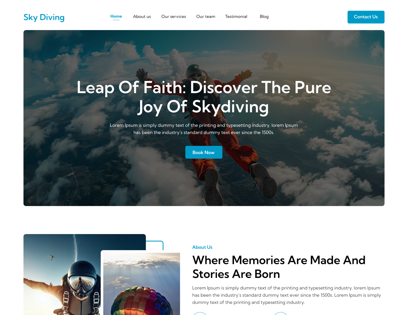 SkyDiving – BookingGo SaaS Add-on - WorkDo