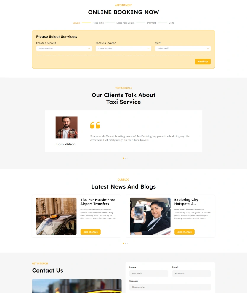 Taxi Booking – BookingGo SaaS Add-On