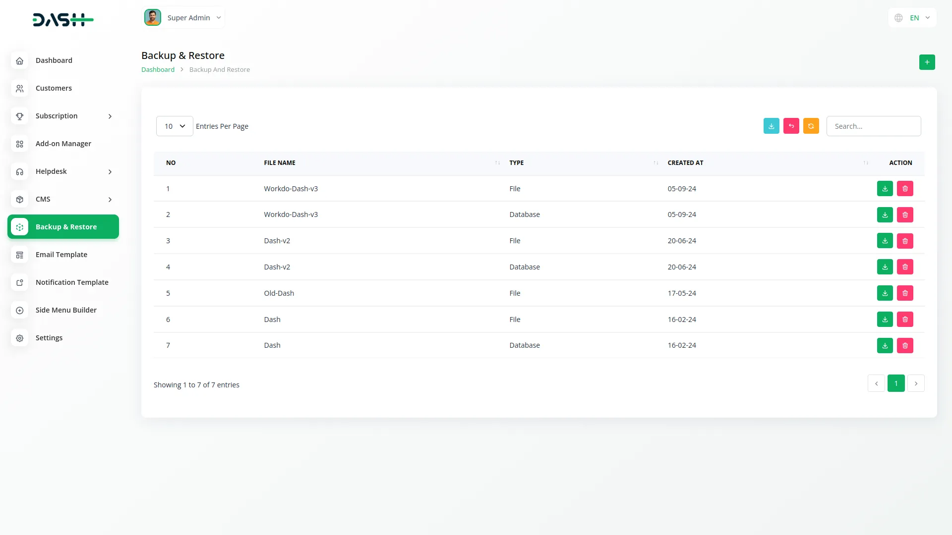 Backup & Restore