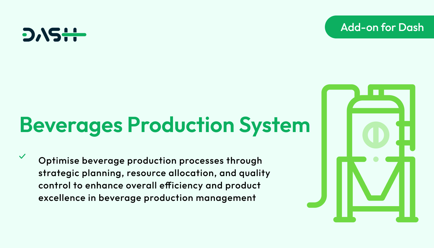 Beverages Production System – Dash SaaS Add-on - WorkDo