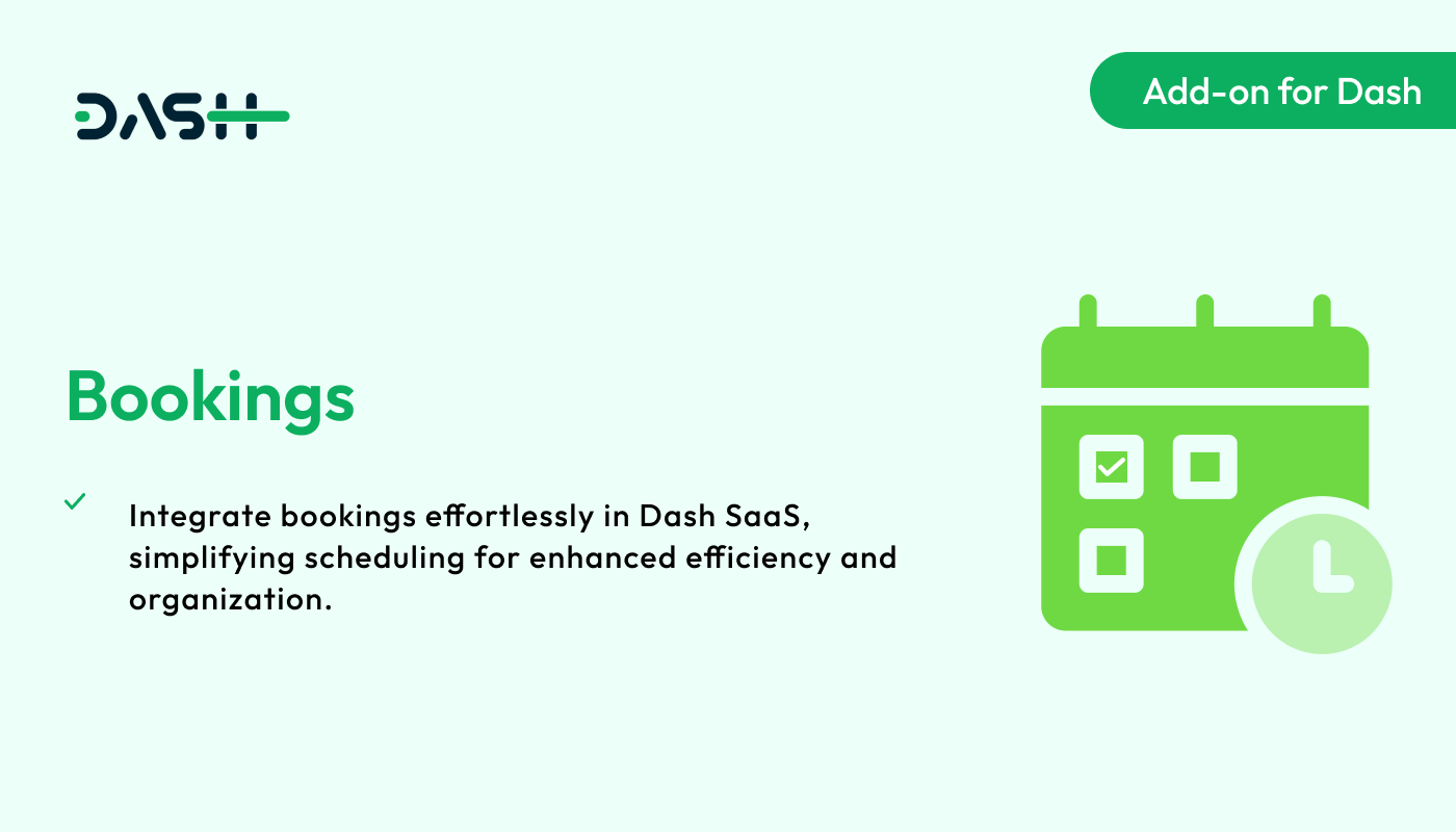 Bookings – Dash SaaS Add-on - WorkDo