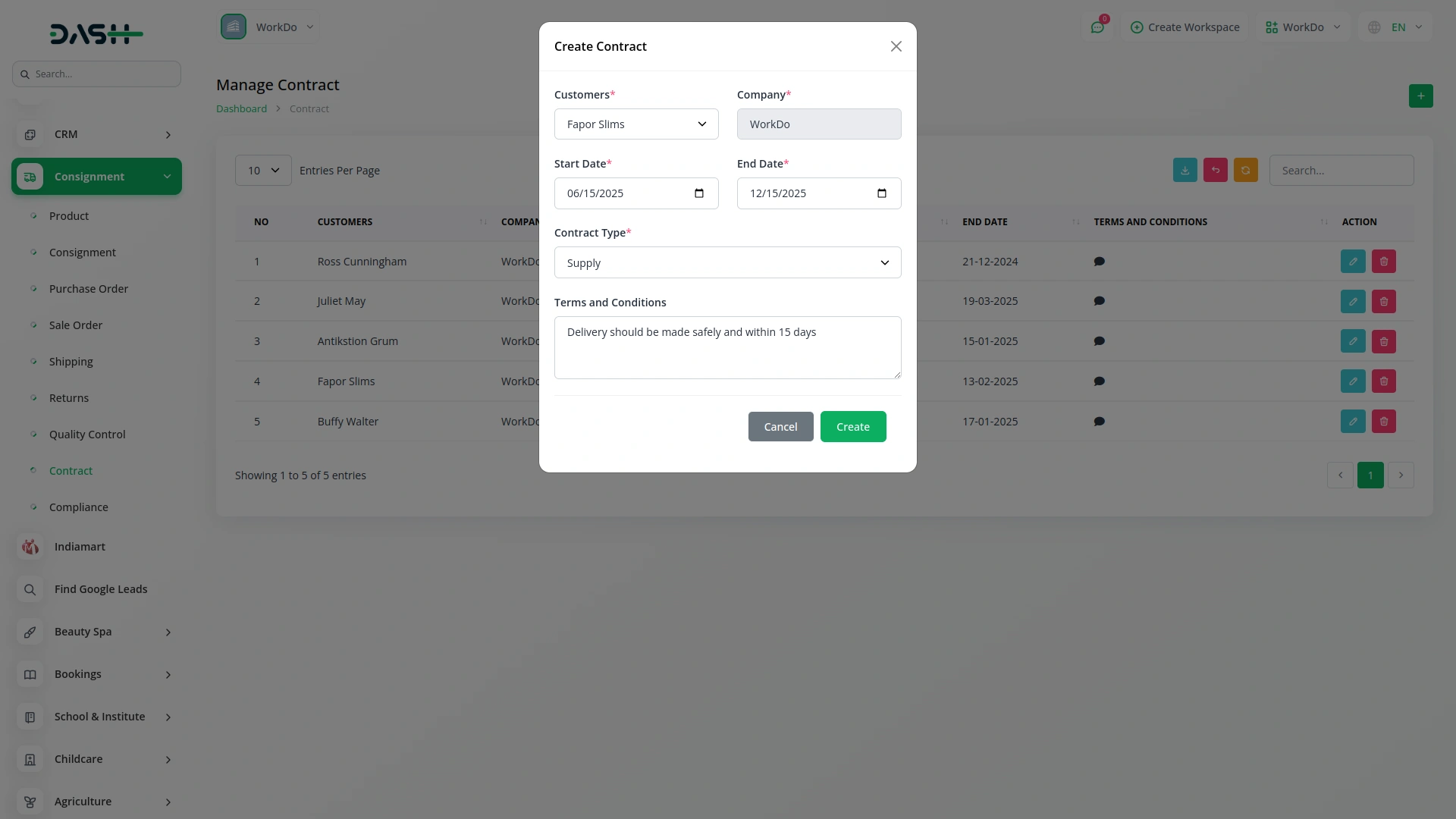 Consignment Management System