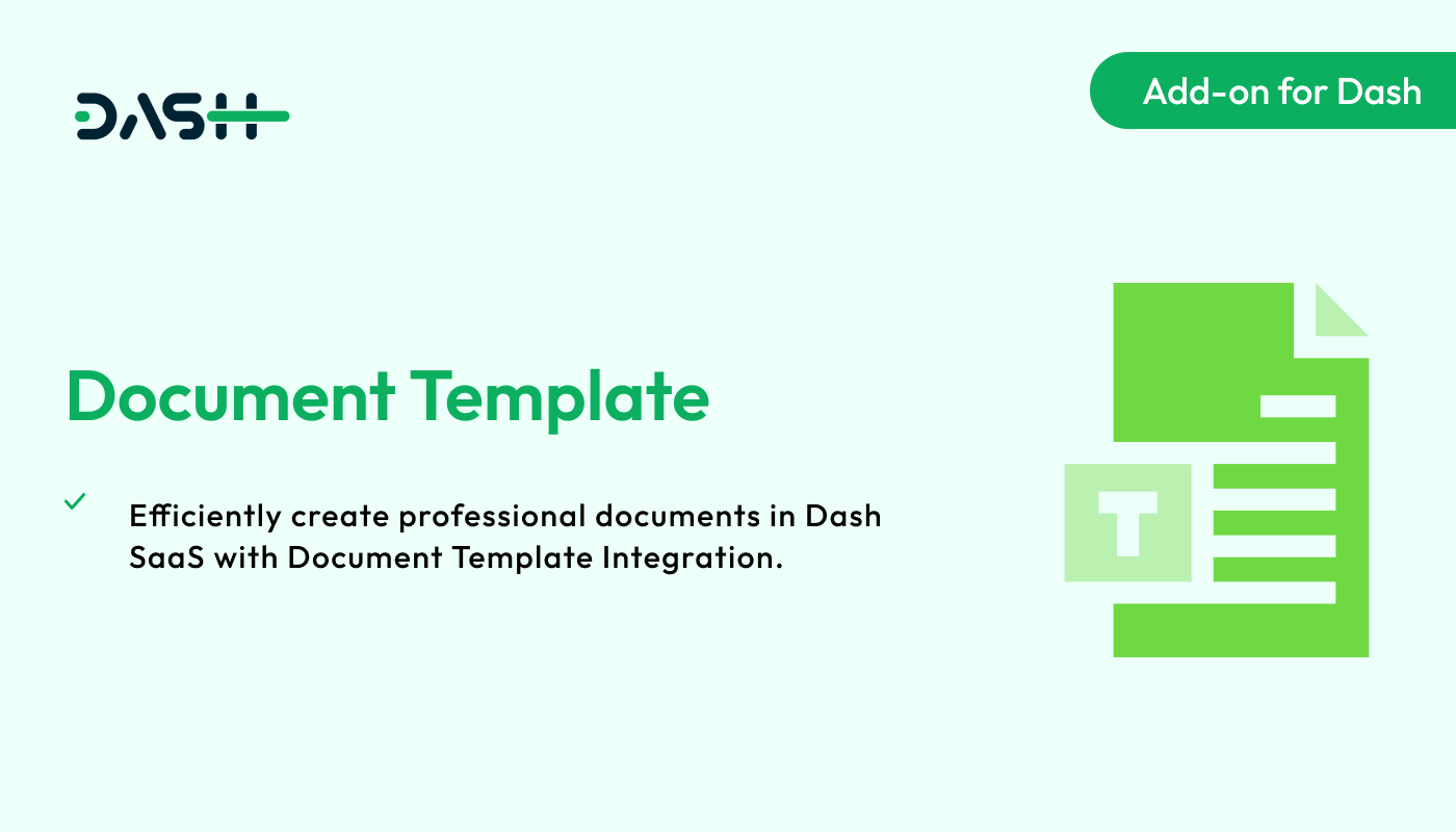 Document Template – Dash SaaS Add-on - WorkDo