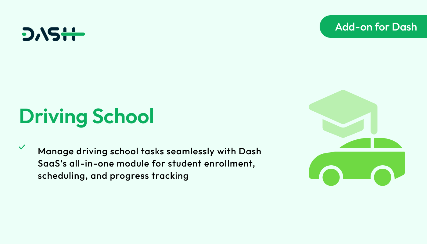Driving School – Dash SaaS Add-on - WorkDo