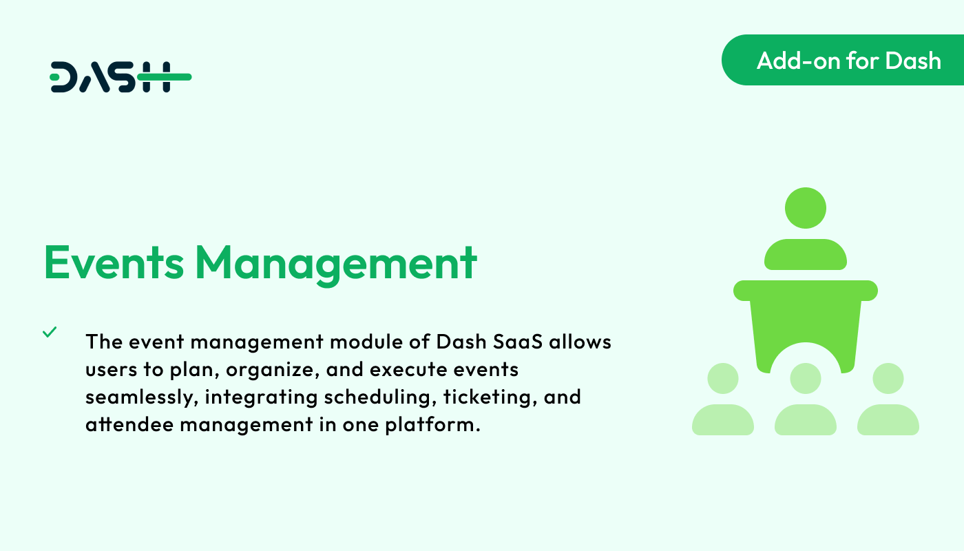 Events Management – Dash SaaS Add-on - WorkDo