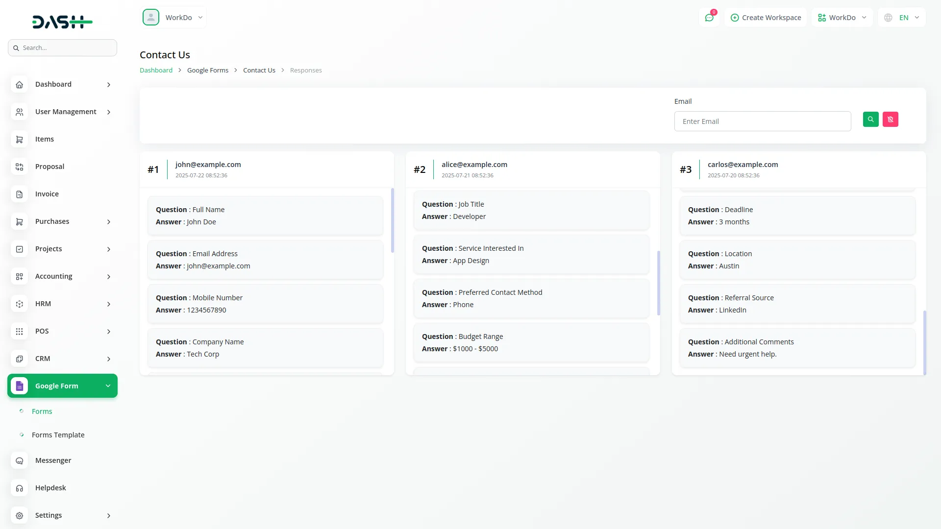 Google Forms